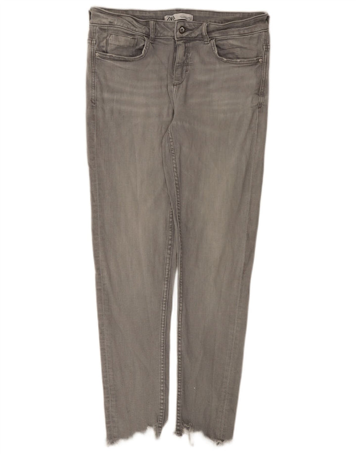 Jeans slim da donna Zara EU 40 medio W30 L27 cotone grigio