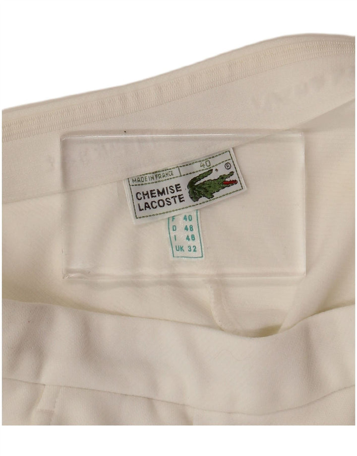 Pantaloncini chino da uomo LACOSTE W32 poliestere bianco medio