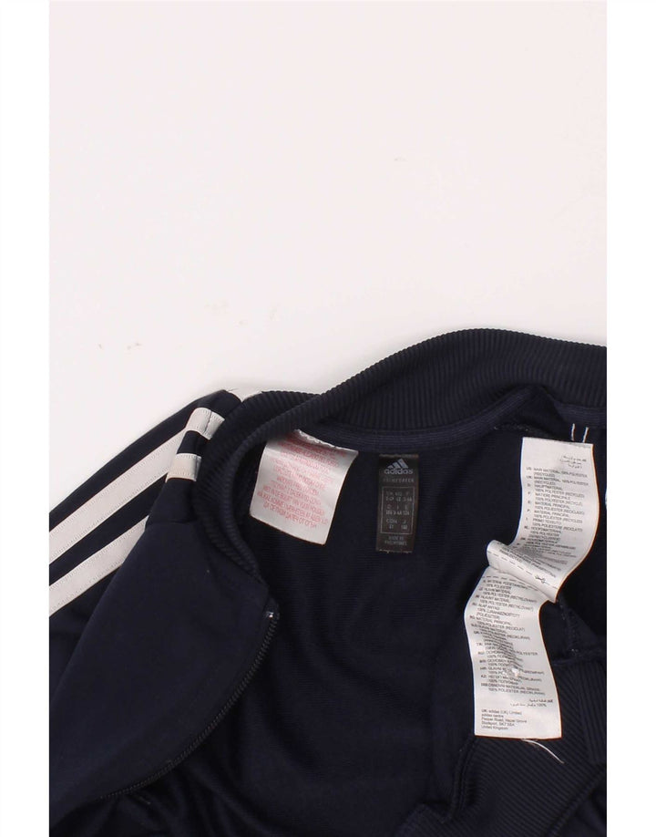 Giacca da tuta da ragazzo Adidas 3-4 anni in cotone blu navy