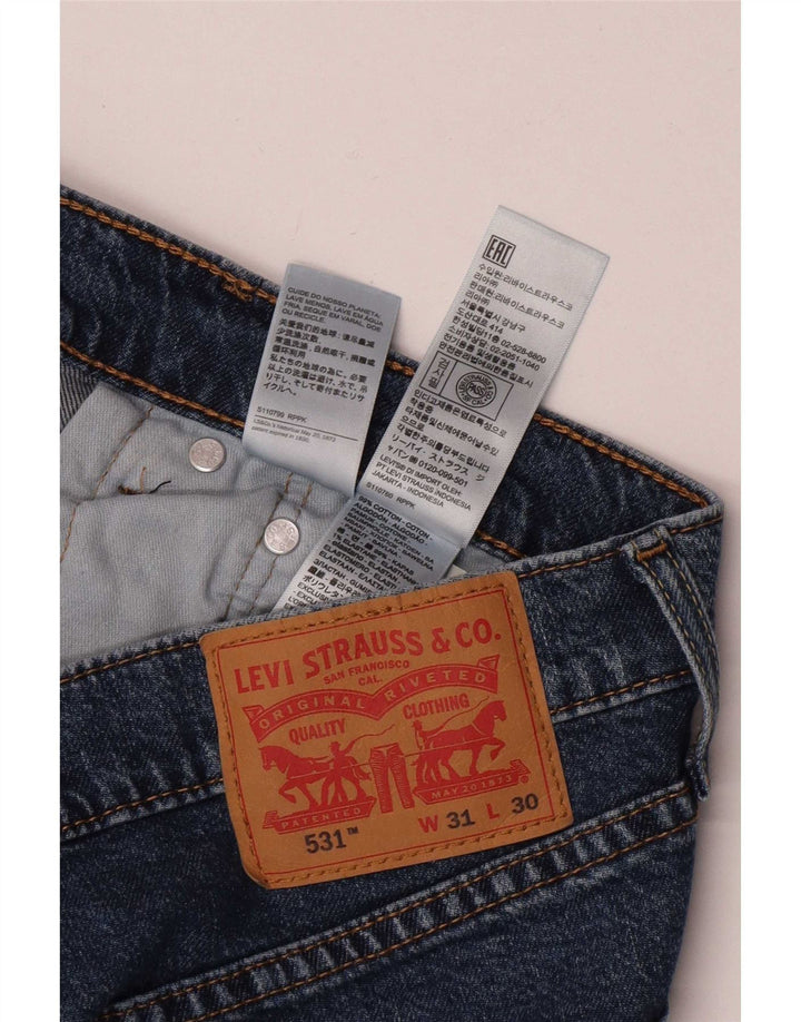 Levi's Uomo 531 Slim Jeans W31 L30 Cotone Blu