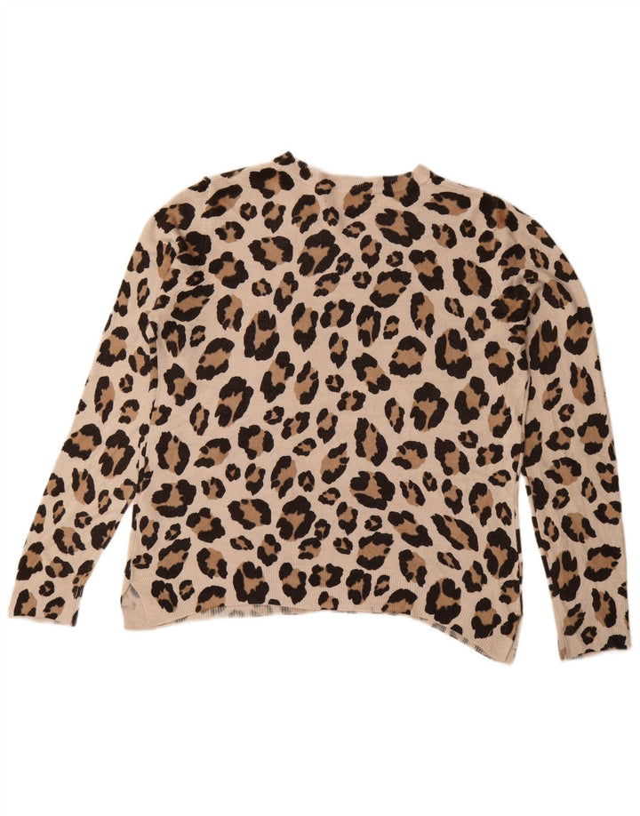 Maglione maglione girocollo da donna Marks & Spencer UK 16 grande Beige