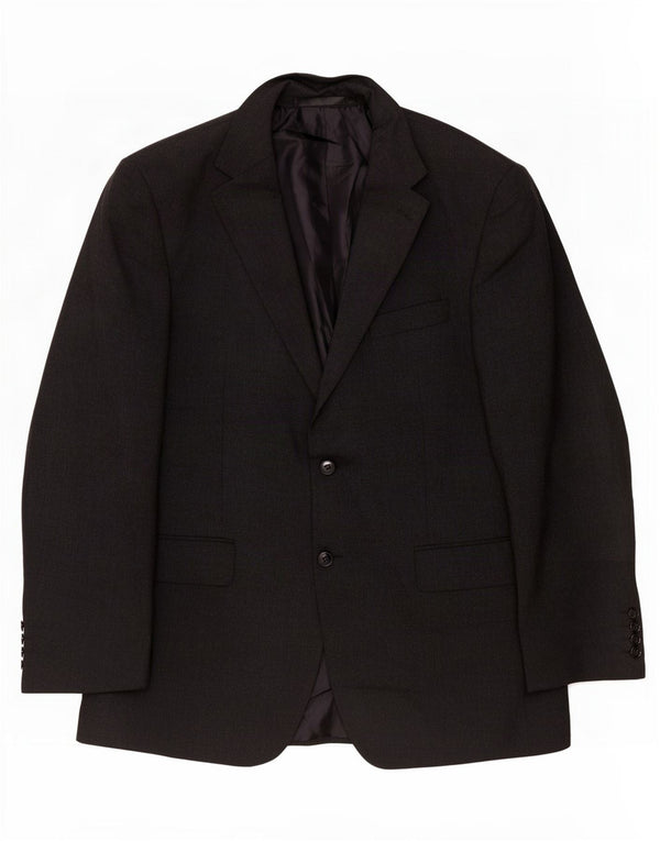 Giacca blazer a 2 bottoni da uomo Marks & Spencer UK 40 poliestere nero medio