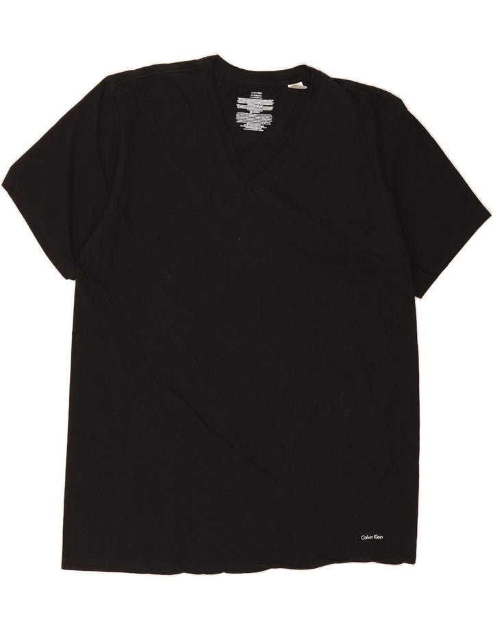 CALVIN KLEIN Mens T-Shirt Top XL Black Cotton Vintage Calvin Klein and Second-Hand Calvin Klein from Messina Hembry 