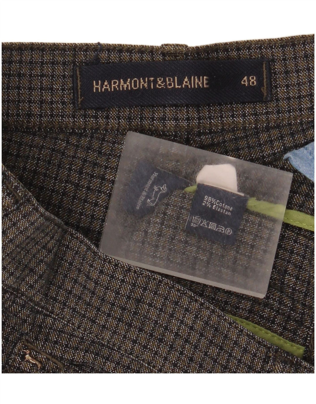 Pantaloni casual da uomo Harmont & Blaine IT 48 medio W34 L34 grigio a quadri