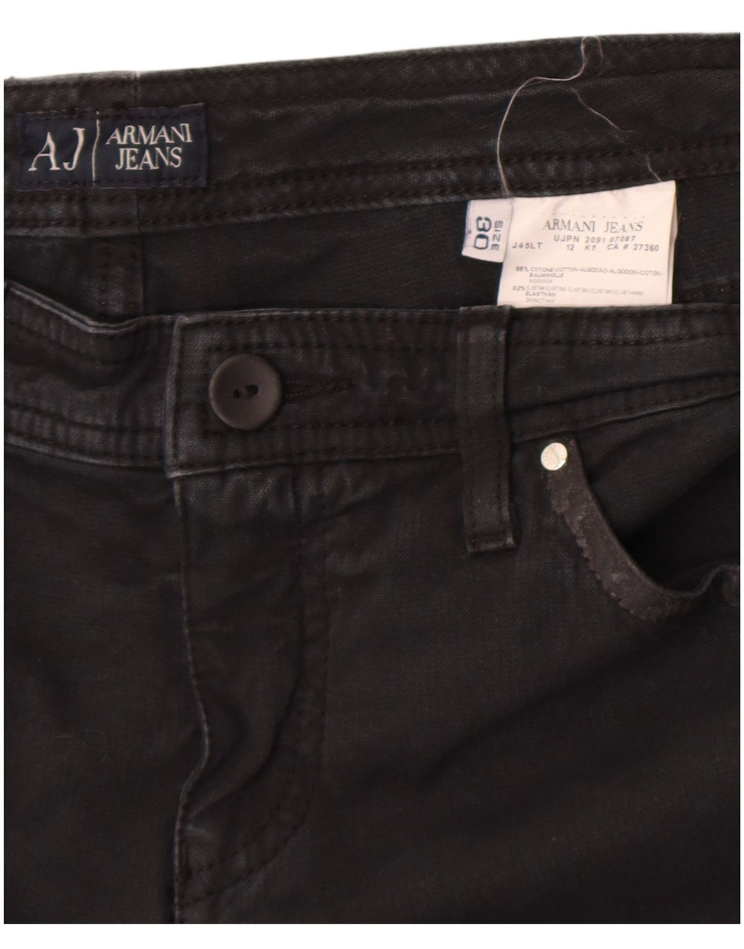 Jeans Bootcut da donna Armani W30 L31 cotone nero