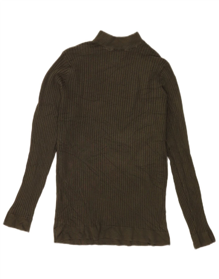 Top Zara da uomo a maniche lunghe piccolo in viscosa kaki