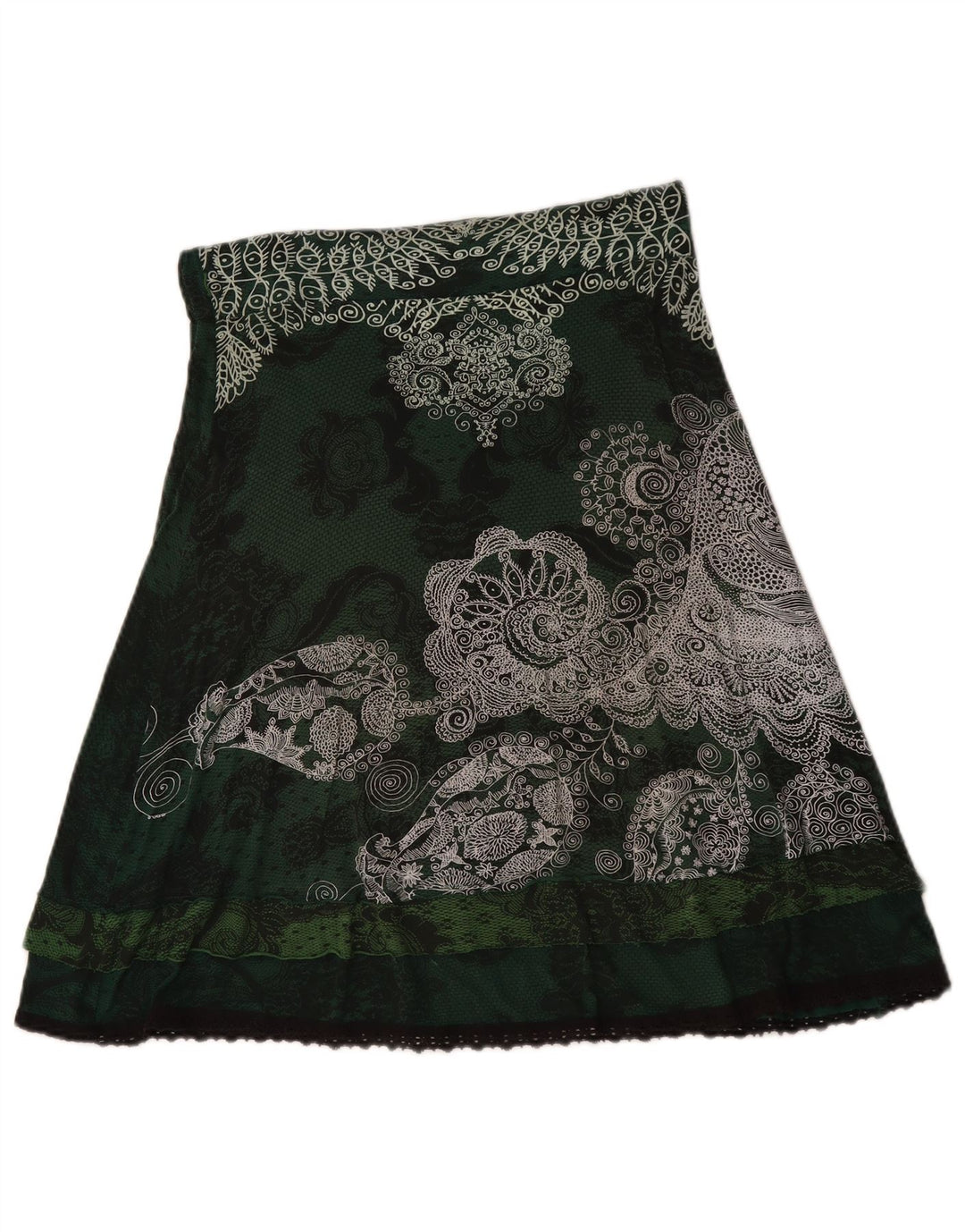 Desigual Gonna a trapezio da donna media W30 verde floreale