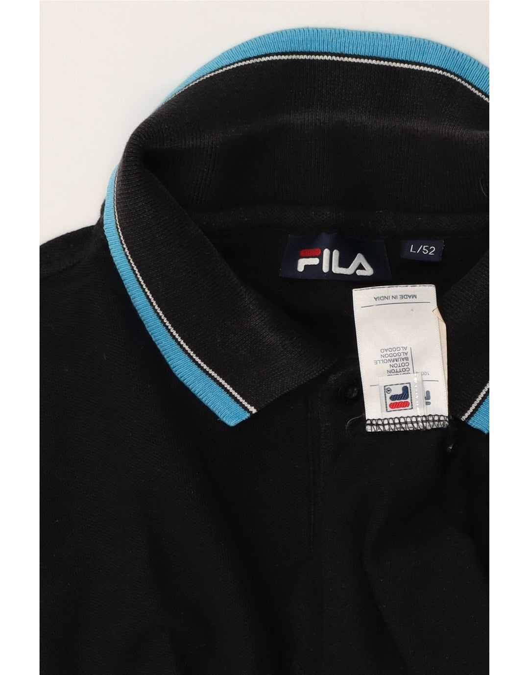 Polo da uomo Fila IT 52 Large in cotone nero