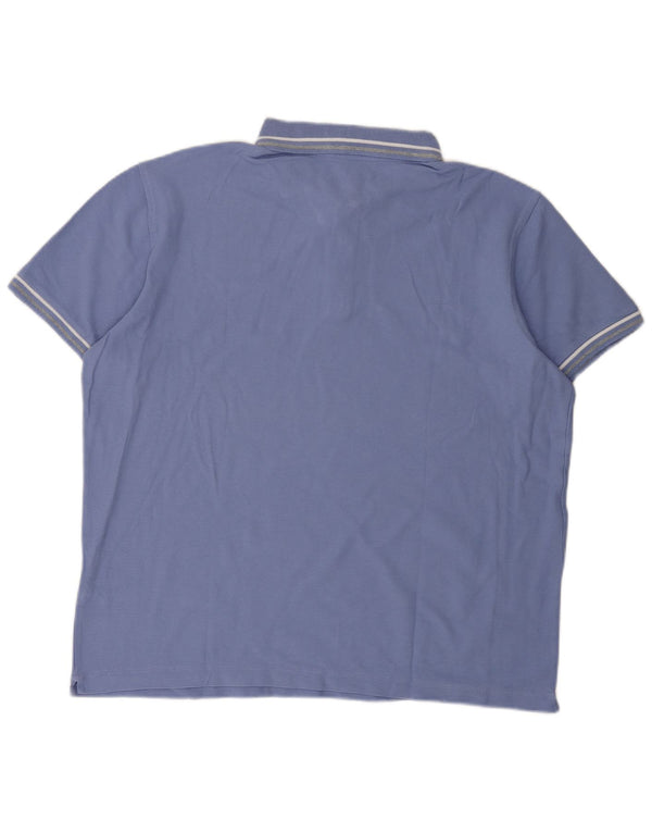 Polo da uomo Lotto Life 2XL in cotone blu