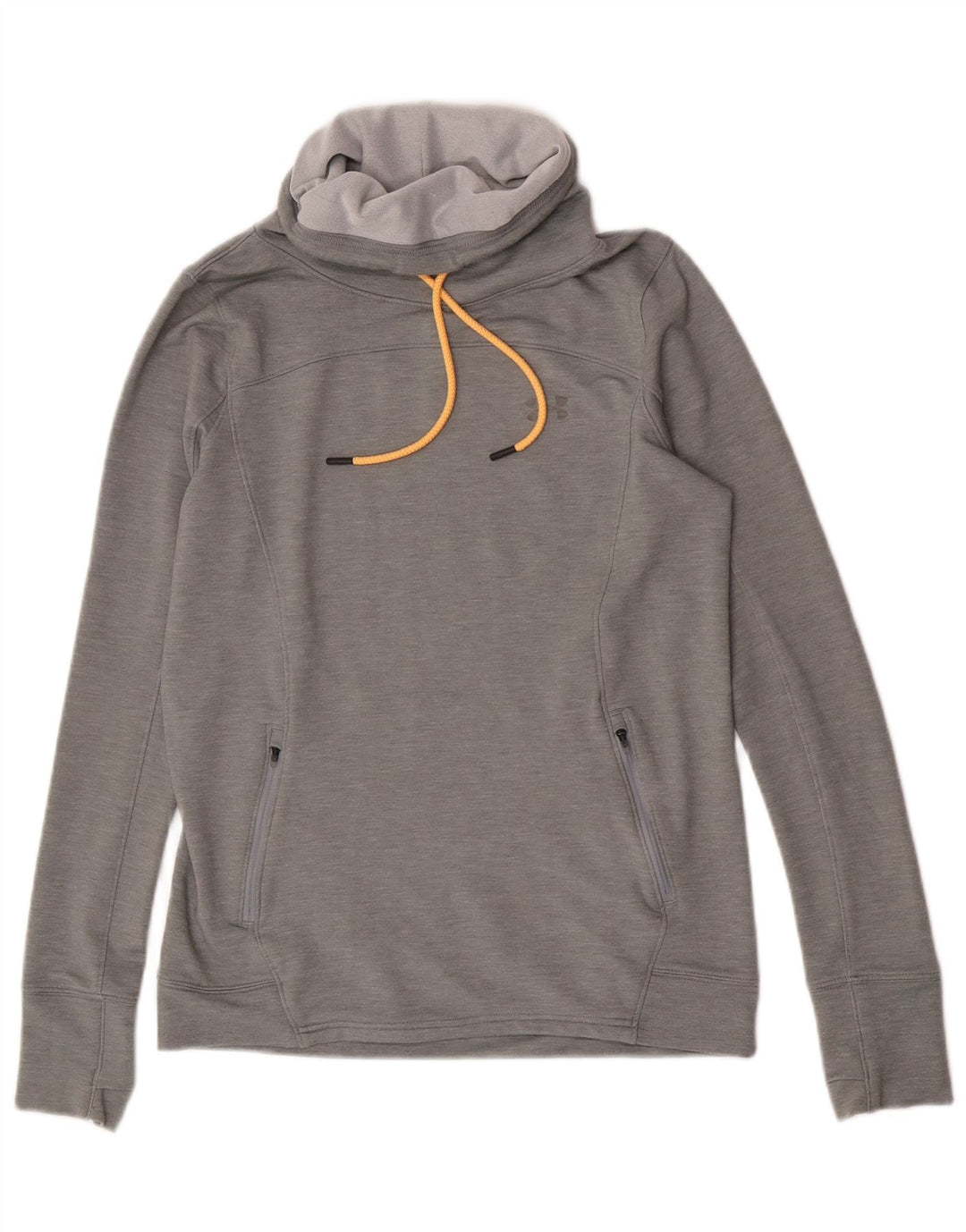 Felpa da donna Under Armour con collo alto, maglione UK 14 grigio medio chiazzato