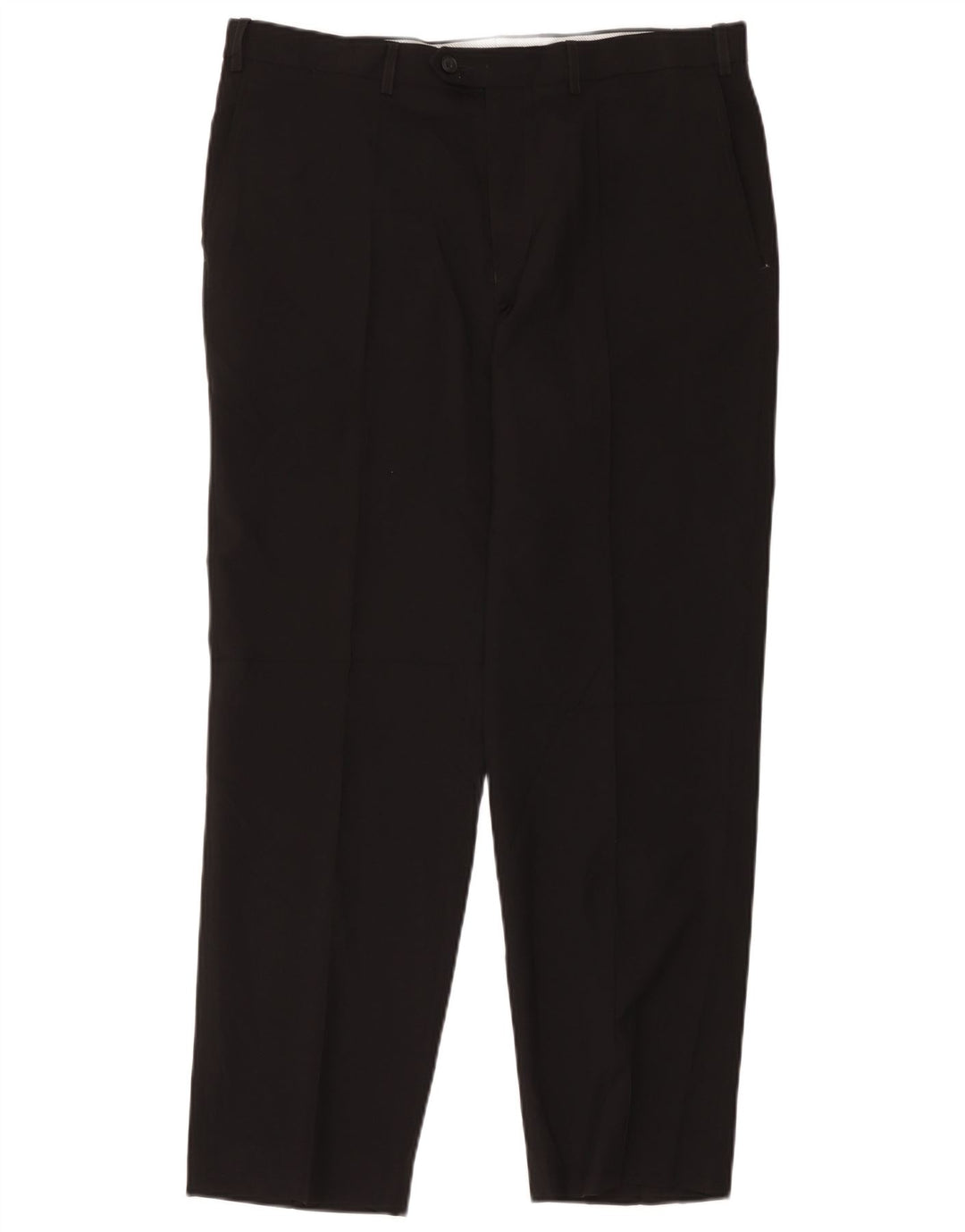 Pantaloni da abito dritti da uomo Marks & Spencer W36 L31 poliestere nero