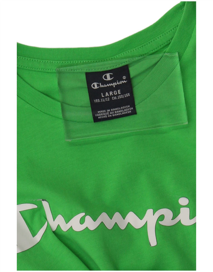 T-shirt grafica Champion da bambino, 11-12 anni, grande, verde