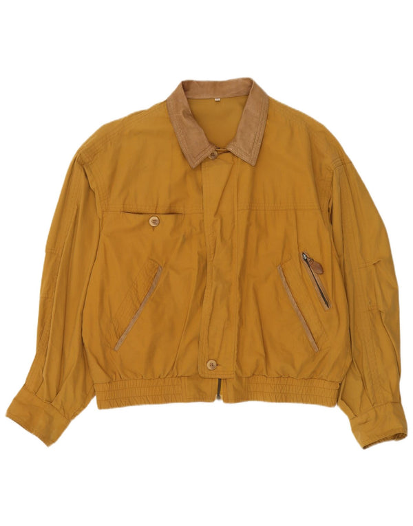 Ciao Mens Bomber Jacket IT 50 Large Yellow Cotton Classic