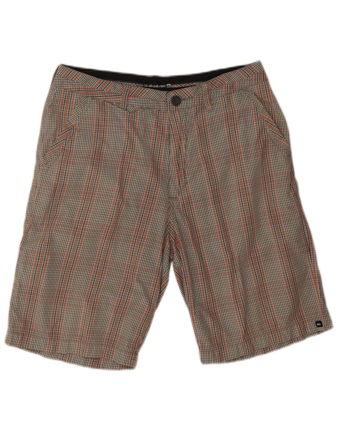 Pantaloncini chino da uomo Quiksilver W32 cotone a quadri multicolore medio
