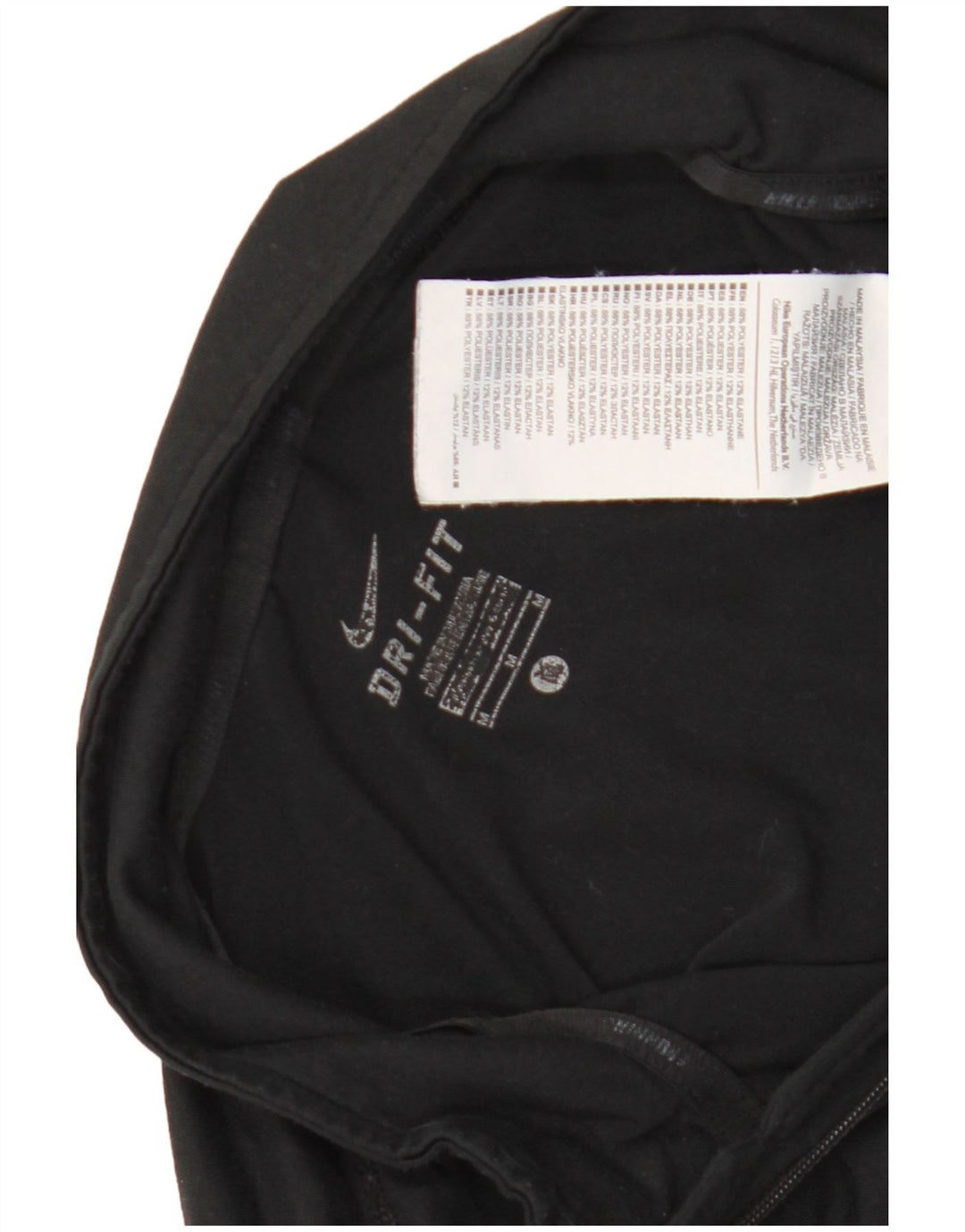 Maglia da tuta Nike Dri Fit con zip e collo pullover da uomo, poliestere nero medio