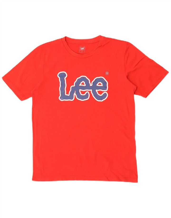 Maglietta grafica da uomo Lee Top grande in cotone rosso