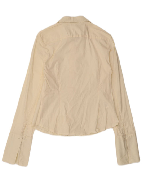 Camicia formale da donna Laura Ashley UK 12 Cotone beige medio