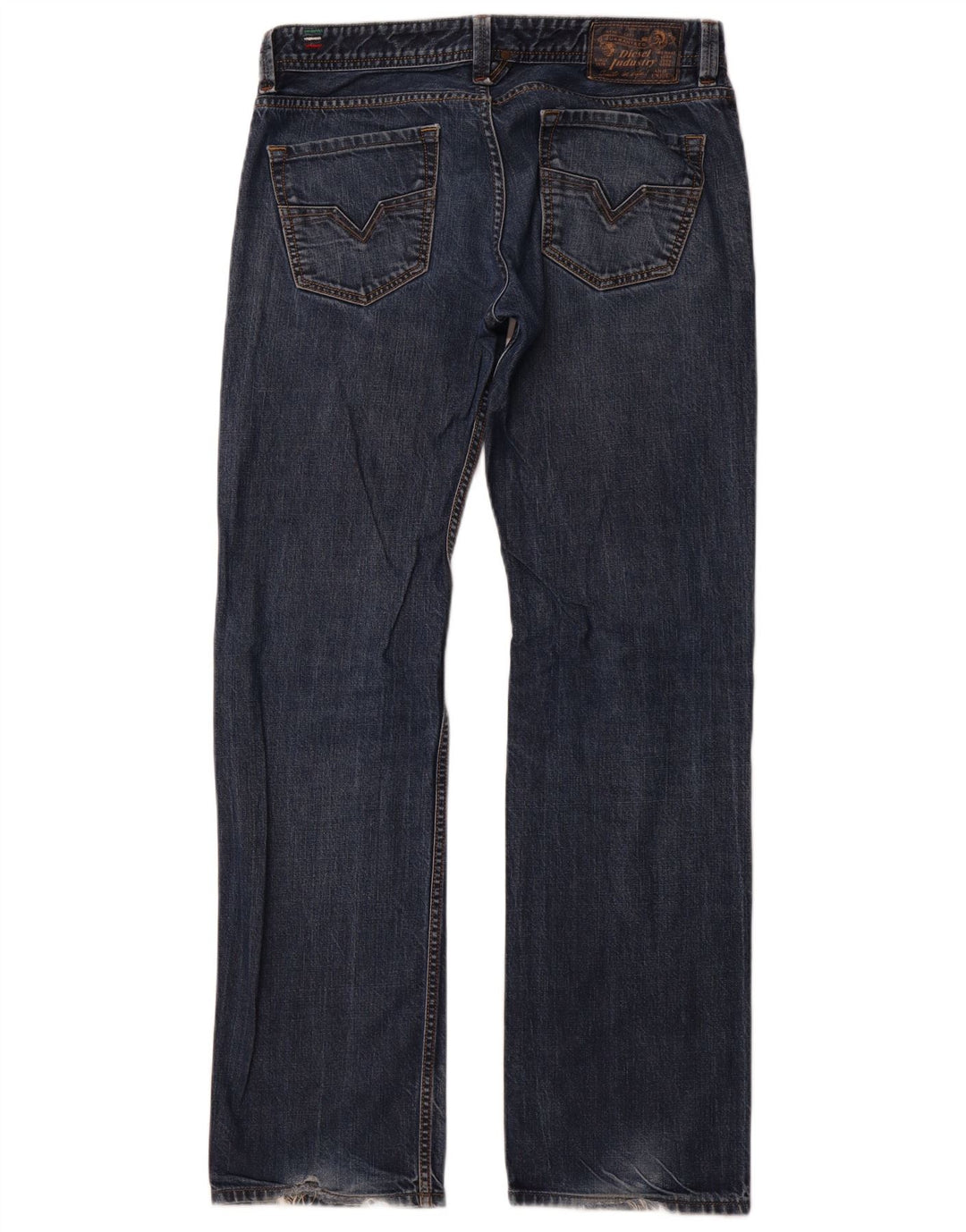 DIESEL Jeans dritti da uomo Larkee vestibilità regolare W32 L34 cotone blu