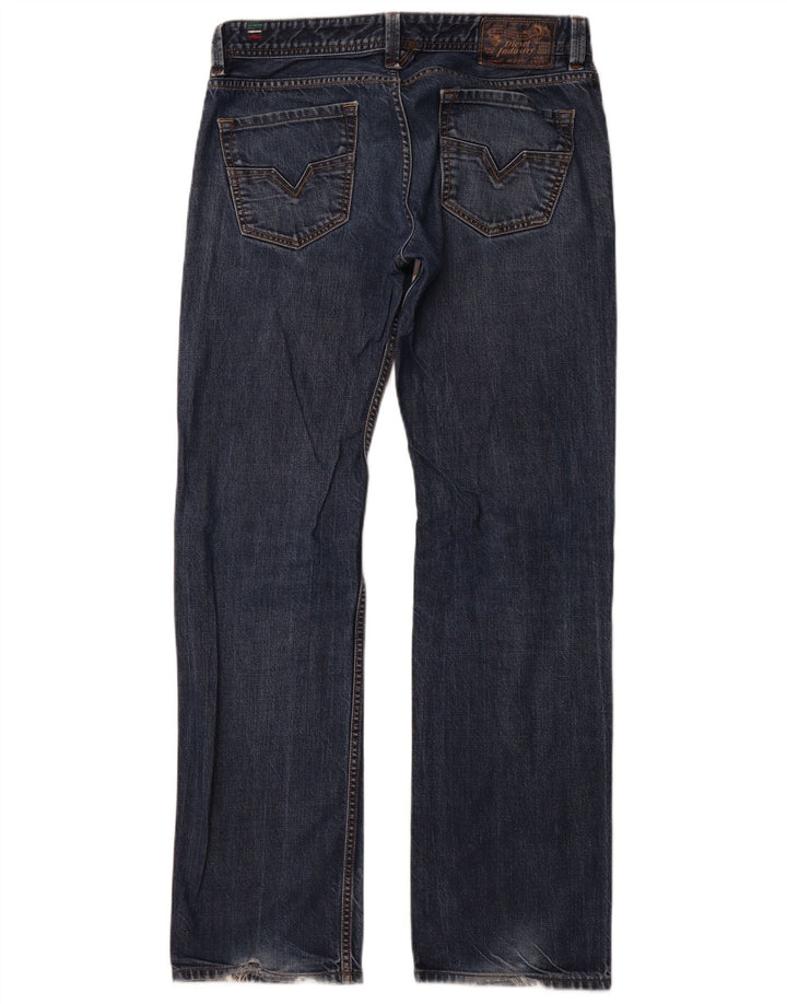 DIESEL Jeans dritti da uomo Larkee vestibilità regolare W32 L34 cotone blu
