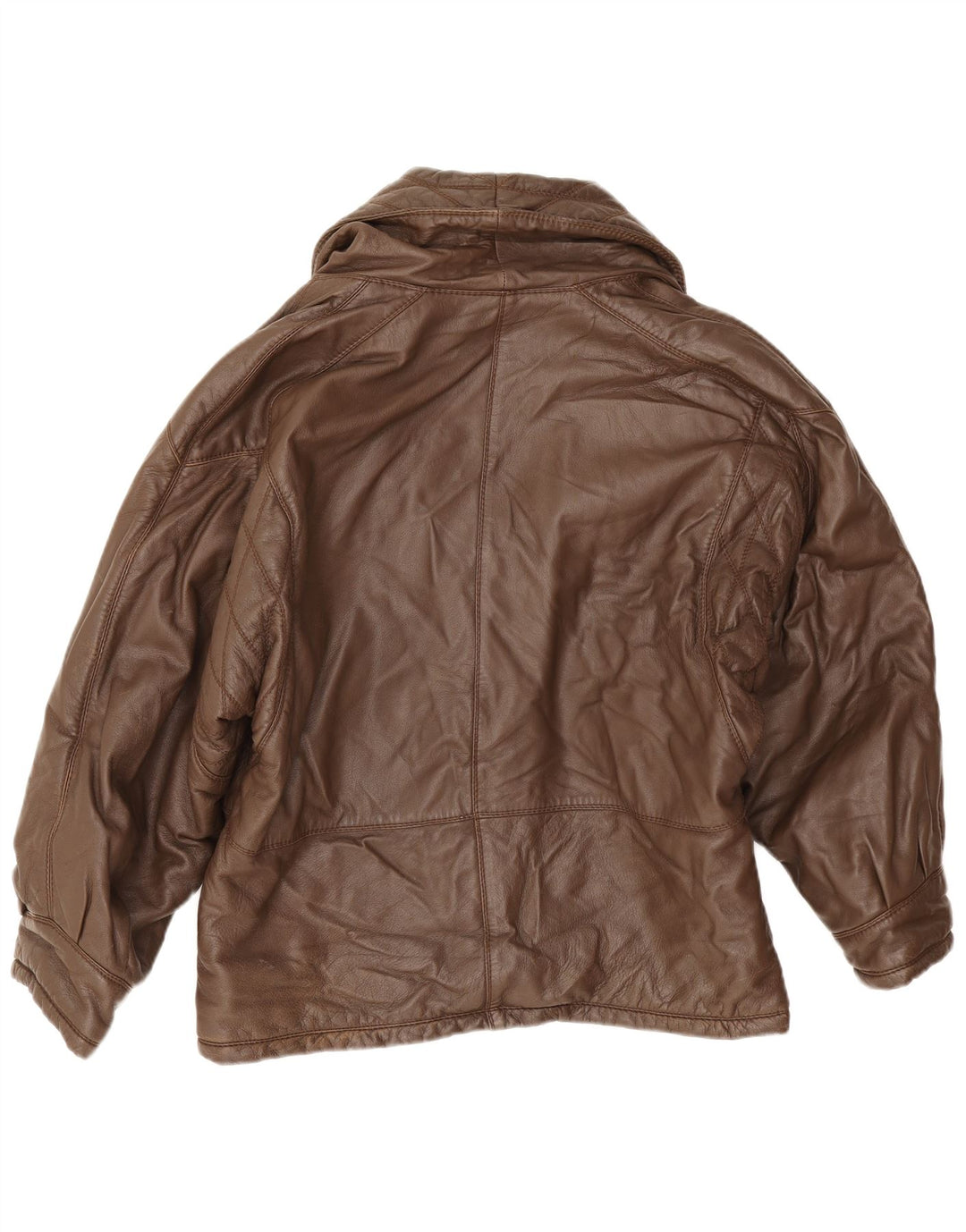 Giacca in Pelle Oversize da Donna Carla Buti IT 46 Large Marrone