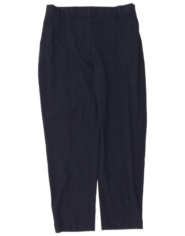 Pantaloni casual da donna Marks & Spencer vestibilità rilassata UK 18 XL W38 L30 Navy Bl
