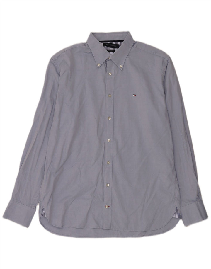 Camicia da uomo Tommy Hilfiger grande in cotone blu