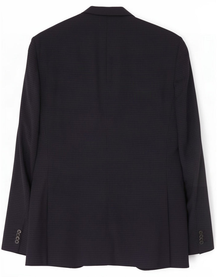 Hub Giacca blazer da uomo a 2 bottoni IT 50 Large in lana a quadretti blu navy