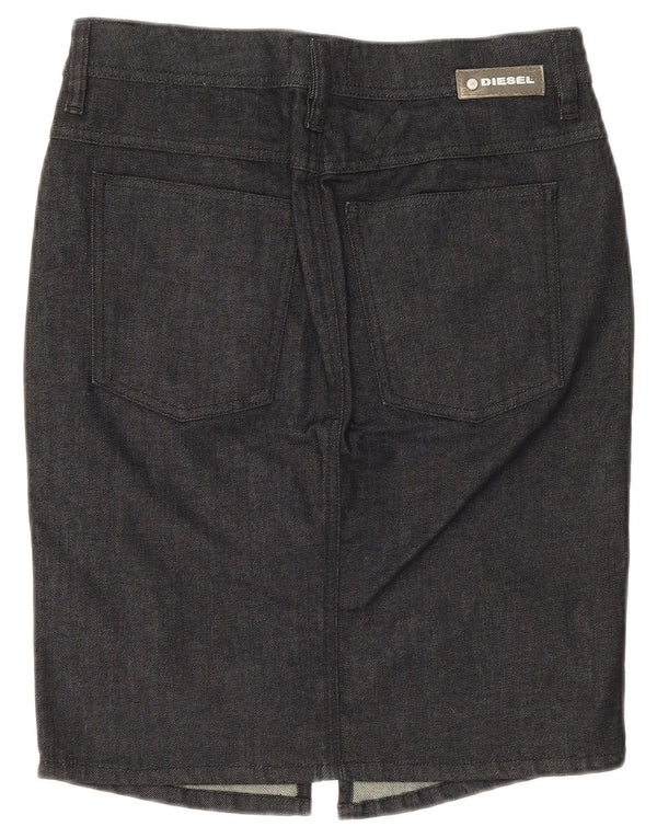 Gonna in denim da donna Diesel W31 grande in cotone nero