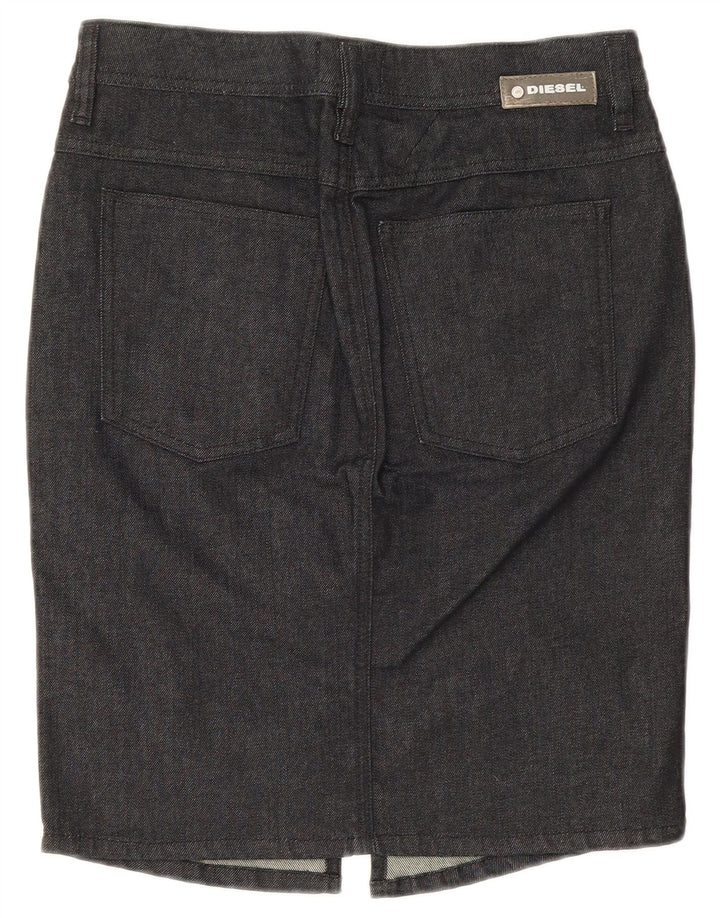 Gonna in denim da donna Diesel W31 grande in cotone nero