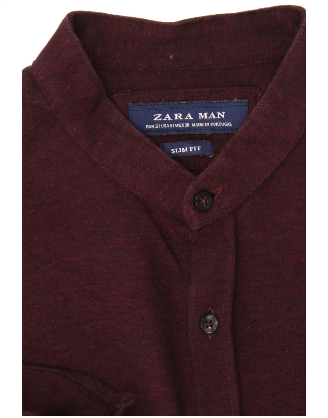 Camicia slim fit da uomo Zara piccola marrone
