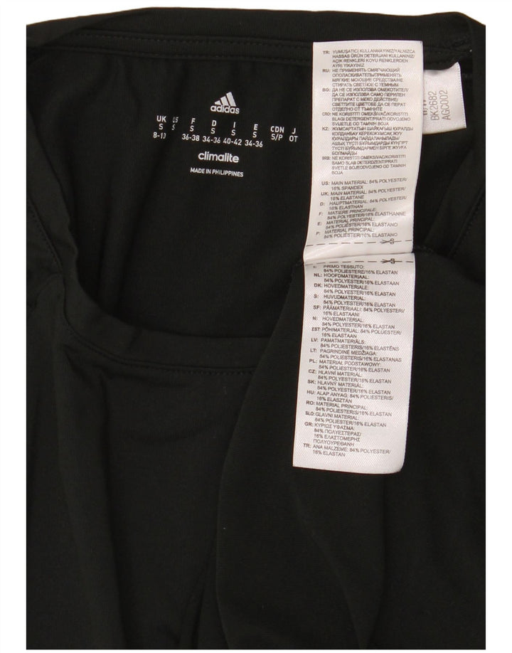 T-shirt Adidas Climalite da donna Top UK 8/10 Small Poliestere nero