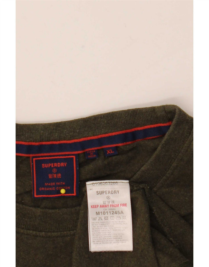 T-shirt da uomo Superdry Top XL in cotone kaki