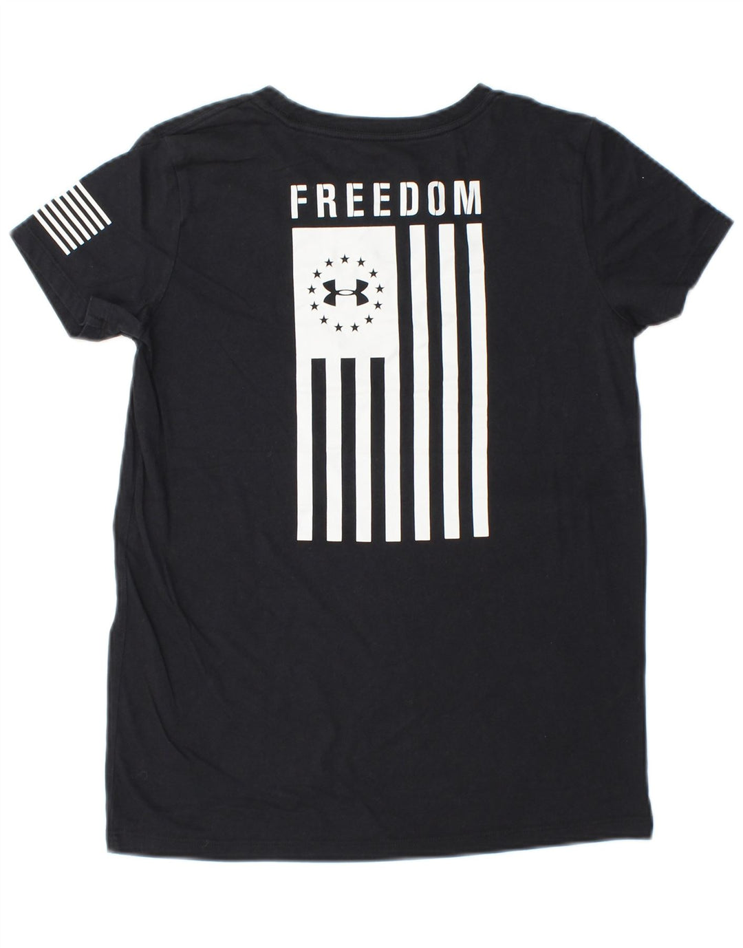 T-shirt grafica da donna UNDER ARMOUR Top UK 6 XS a righe nere