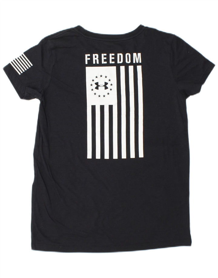 T-shirt grafica da donna UNDER ARMOUR Top UK 6 XS a righe nere