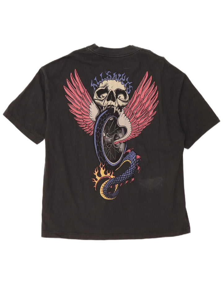 T-shirt grafica oversize da uomo ALL SAINTS Top in cotone nero medio