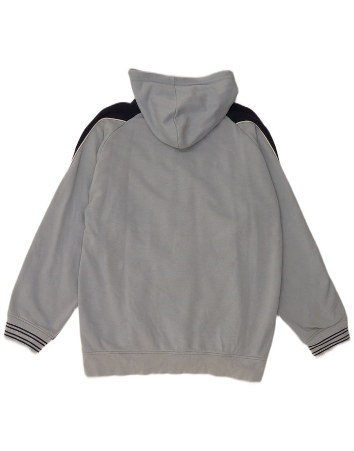 Felpa con cappuccio e zip grafica Nike da bambino 13-14 anni XL in cotone color block blu