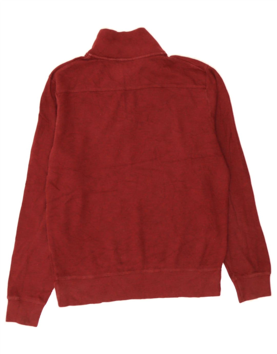 GANT Mens Zip Neck Sweatshirt Jumper Medium Burgundy Cotton Vintage Gant and Second-Hand Gant from Messina Hembry 