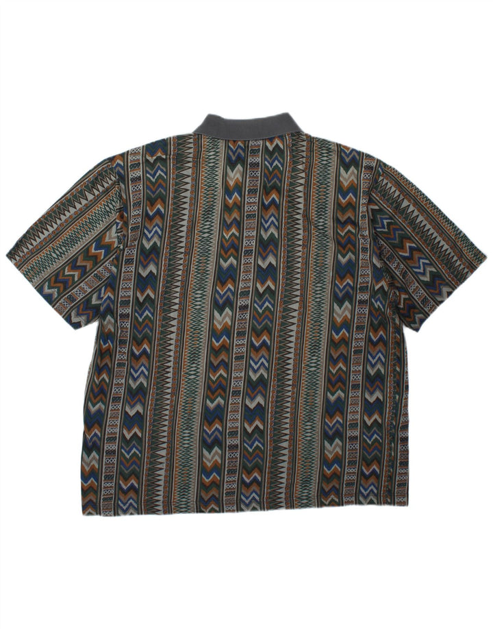 Polo da uomo Mango XL multicolore geometrica