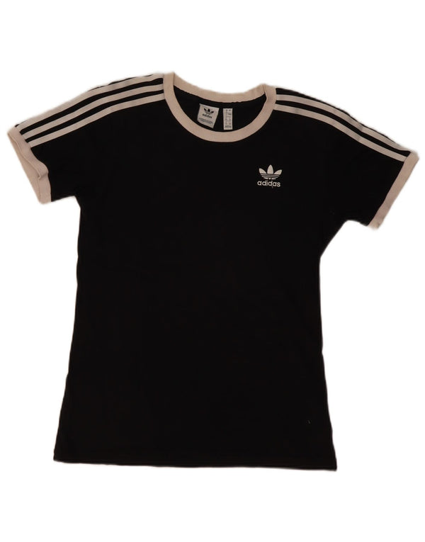 T-shirt da donna Adidas Top UK 8 piccola in cotone nero