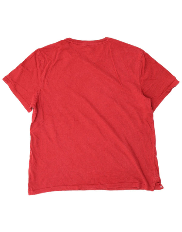 T-shirt regolare da uomo Fat Face Top grande in cotone rosso