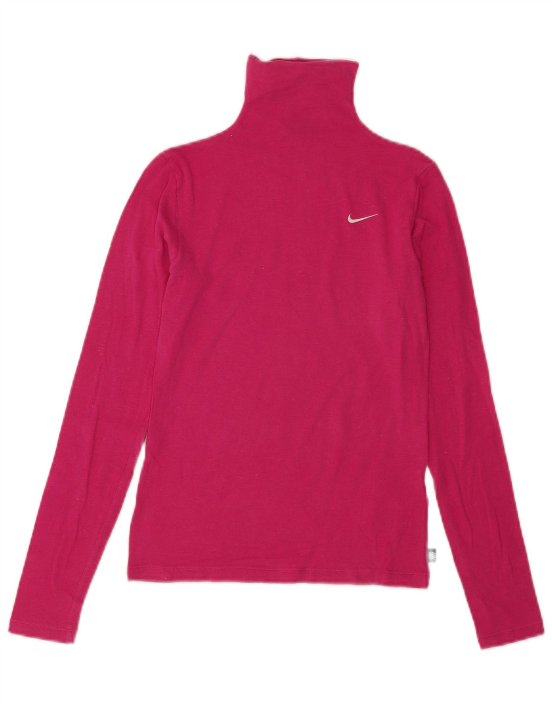 Top Nike da donna a maniche lunghe UK 8/10 piccolo cotone rosa