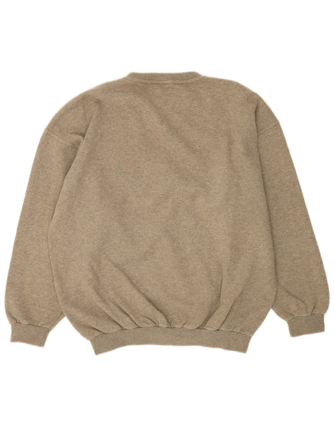 Vintage Mens Graphic Sweatshirt Jumper Large Grey Geometric Cotton
