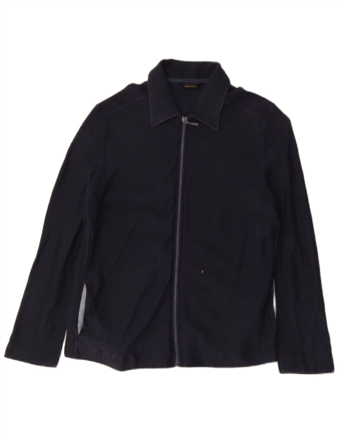 Giubbotto bomber da donna Marks & Spencer UK 16 grande cotone blu navy