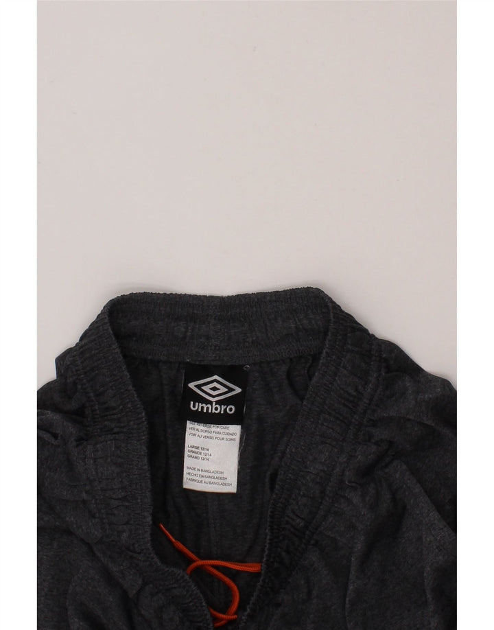 UMBRO Boys Graphic Sport Shorts 12-13 Years Large Grey Polyester Vintage Umbro and Second-Hand Umbro from Messina Hembry 