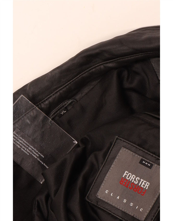 Giacca in pelle da uomo VINTAGE UK 42 XL in pelle nera