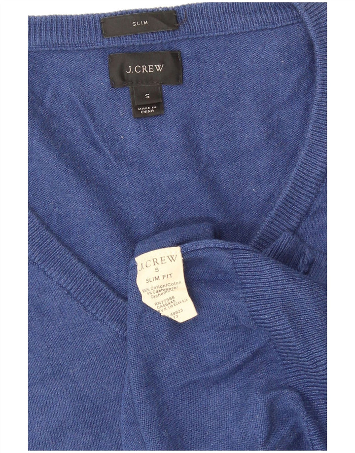 J. Crew Maglione da uomo slim fit con scollo a V piccolo cotone blu