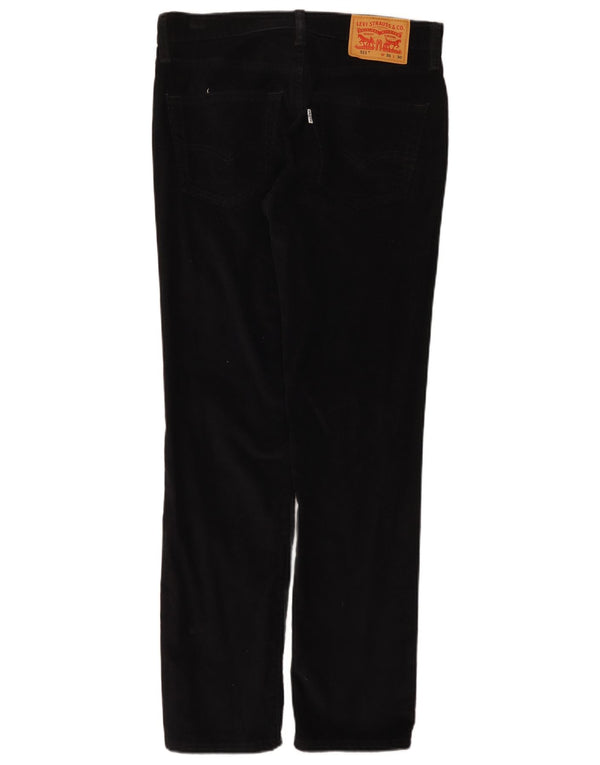 Pantaloni Levi's da uomo 511 slim in velluto a coste W31 L30 cotone nero