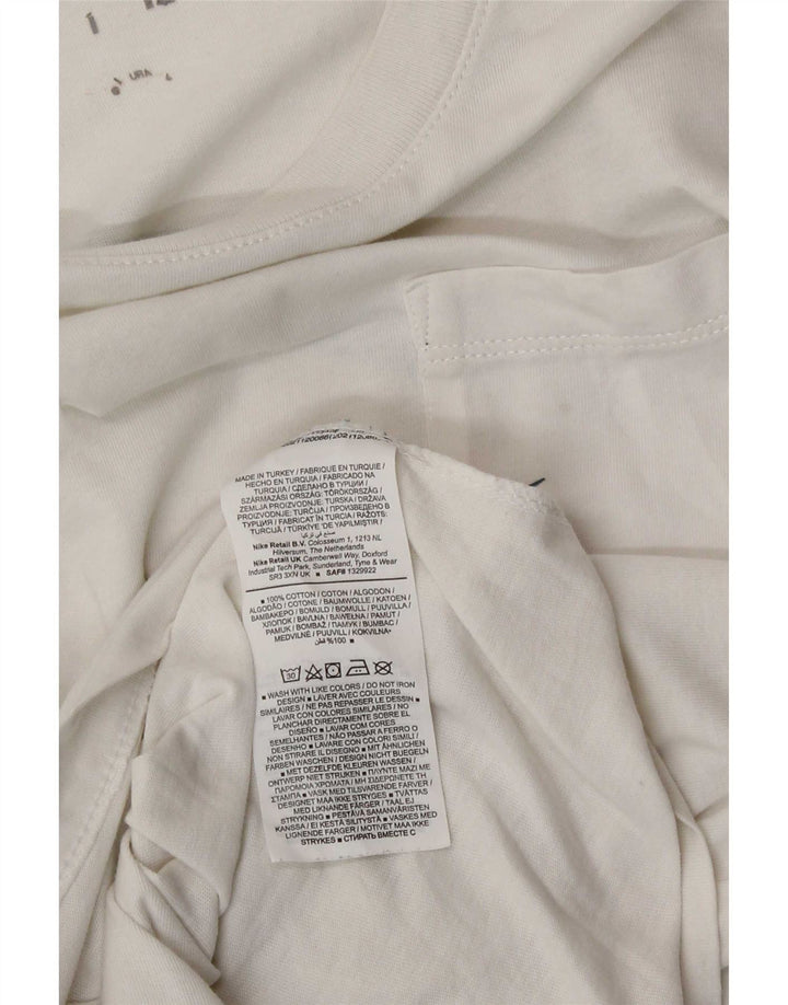 T-shirt grafica da uomo Nike Top Small in cotone bianco
