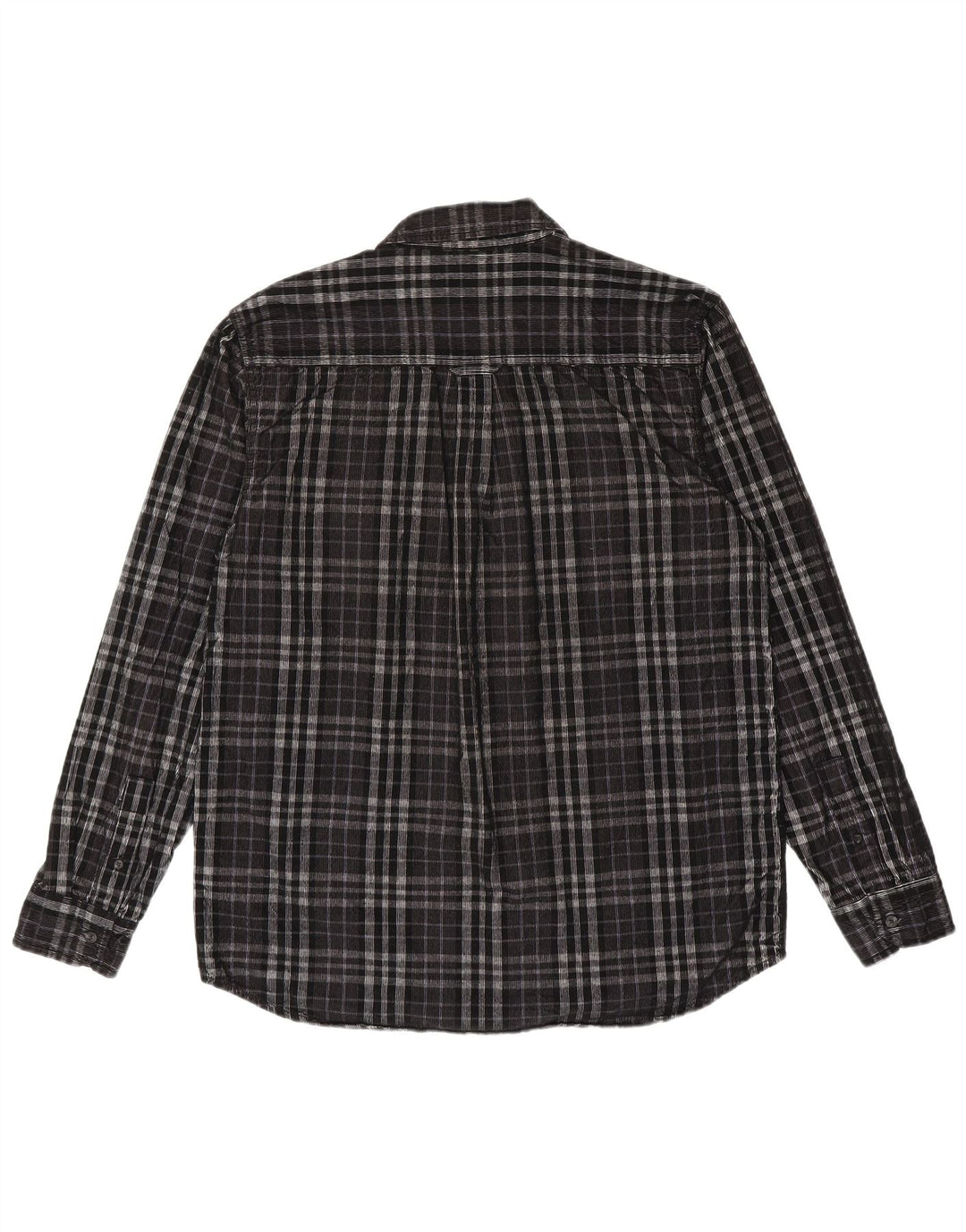 Camicia in flanella da uomo Rip Curl, cotone a quadri neri grandi