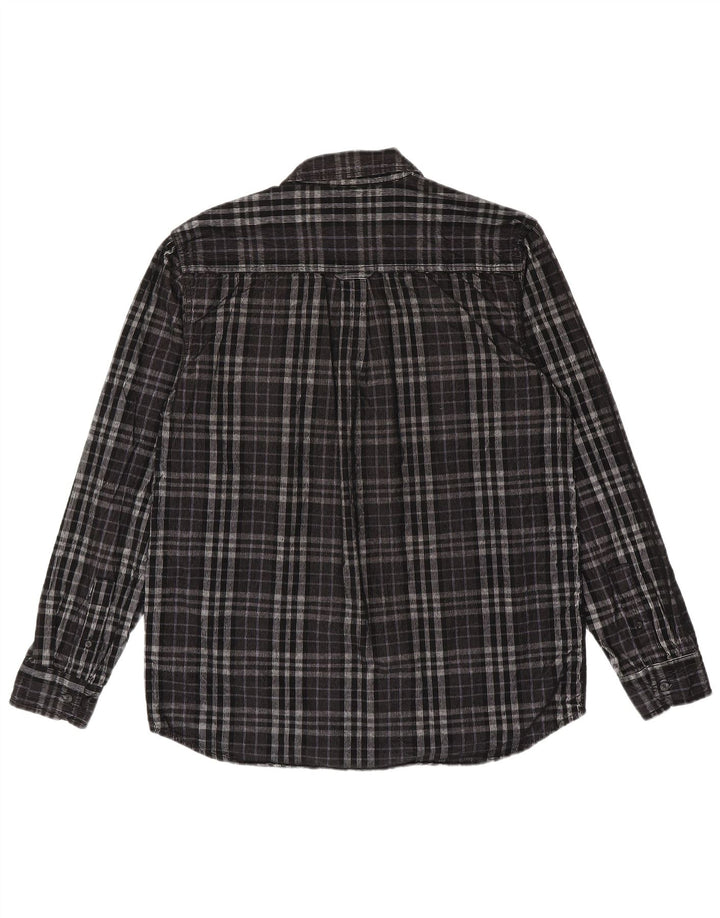 Camicia in flanella da uomo Rip Curl, cotone a quadri neri grandi
